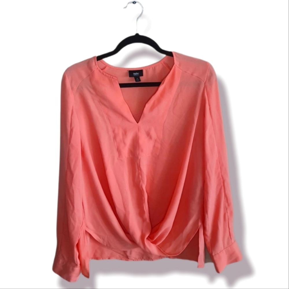 MOSSIMO V neck cowl bottom top